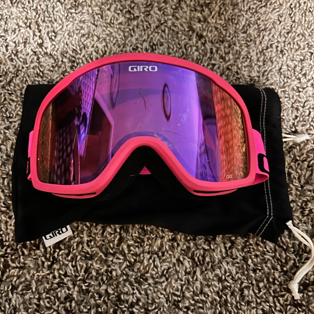 Giro Pink and Purple Ski Goggles